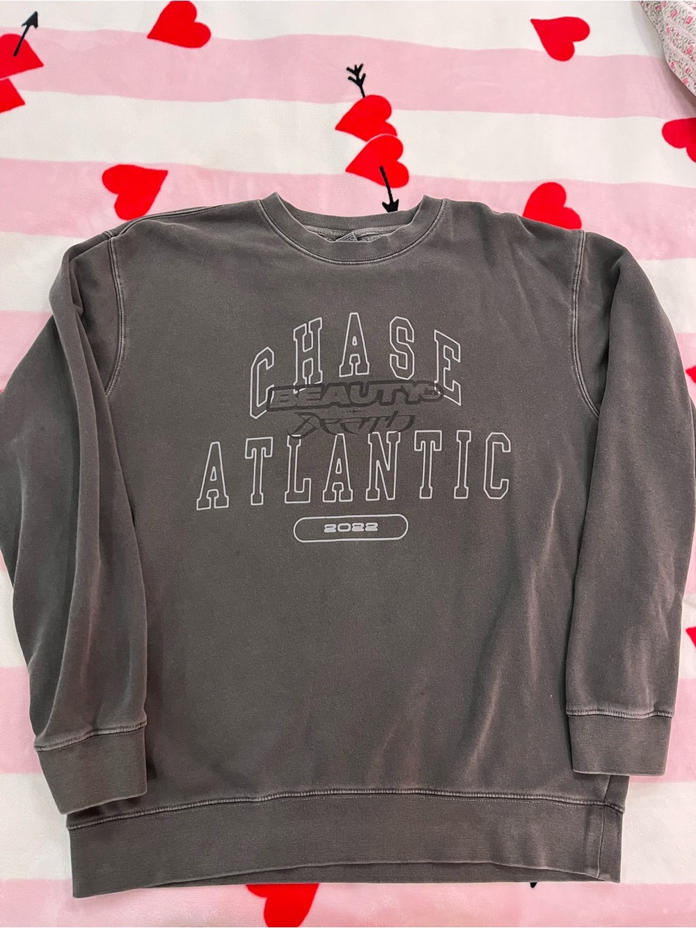 CHASE ATLANTIC Unisex Charcoal Graphic Crewneck Sweatshirt